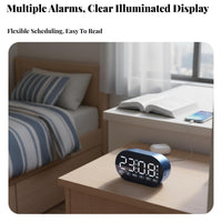 Multi-Functional Wireless Alarm Speaker Bluetooth Connectivity Digital timepiece high-volume Volume Smart Gadget Deep Bass for Students, profound Sleepers, Office Workers, Bedroom, Dorm Room, Nightstand, Desk