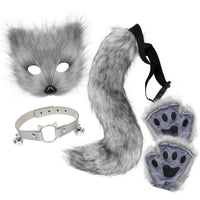 animals Costume Set Masked Furry animal Cosplay Accessories Adjustable Animal Headpiece Set for Cosplayers