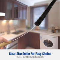 Flexible Washing Machine Cleaning Brush, Long Handle, Nylon Bristles, Deep Cleaning Tool for Household