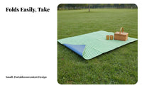 Foldable outdoor Mat Sandresistant Foldable Checkered Blanket Sandresistant Ground Cover for Families, Children, Beach, Camping, Hiking