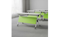 Multi-Functional Foldable Training Desk with Wheels Thickened Steel Frame Mobile Conference Table for Classroom