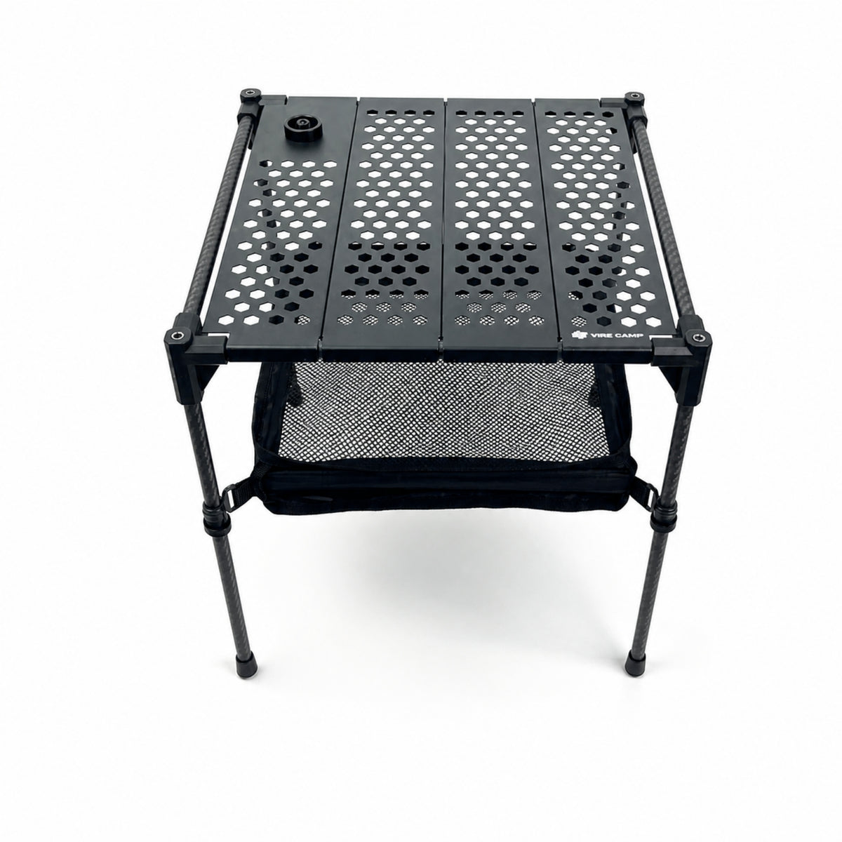 Compact Camping Table with Mesh Layer Quick Setup Foldable Camping Table Long-Lasting Furniture Stable for Campers, Hikers, Picnics