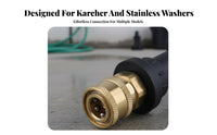 8 Pieces 1/4 Inch Quick Connect Adapter Pressure Washer Adapter Watertight Brass Pressure Washer Coupler for Patio Cleaning