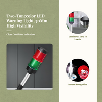 70mm LED Alarm Tower, dual-tone, 12-24V