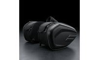 Expandable Motorcycle Saddlebags Keeps Shape Saddlebags with Carbon Fiber Pattern Structured Saddlebag Universal for Commuting