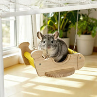 Boredom Reliever Chinchilla Airplane Swing Sturdy and Stable Hanging Enclosure Toy for Chinchillas