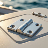 Stainless Steel Butt Hinge Polished Hinge with Screws Hardware Rustproof for DIYers, Builders, Boat Owners, Cabinets, Boats, RVs