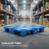 Pallet Dampness-Resistant Nine-Leg Pallet High Load Capacity Heavy Duty Skid for Logistics Personnel, Factory Workers, Storage