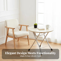Portable Square Folding Table Foldable Design Collapsible Furniture Space-Saving Multi-Purpose for Stall Vendors, Event Hosts, Small Apartments, Bedroom, Outdoor, Living Room