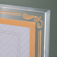 Glass Picture Frame 6x4, Photo Frame, Clear Freestanding Display, Gold Trim, Silver Trim, Rectangle