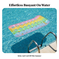 Swimming Pool Mattress Thickened PVC Material Gradient Color Pool Mattress Portable Water Lounger Raft for Adults, Beach, Lake, Vacation