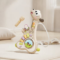 Dog Guitar with Mike Sensory Guitar and Mike Set Interactive Music Station Adjustable Instrument Safe for Toddlers