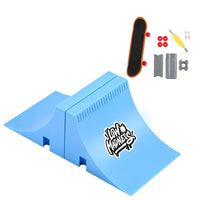 Fingerboard Ramp Complete Finger Skateboard Ramp Mini Skateboard Starter Fingerboard Tabletop for Fingerboarders, Desk