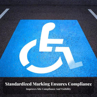 Handicap Parking Stencil Flexible Silicone Parking Space Stencil for Garages