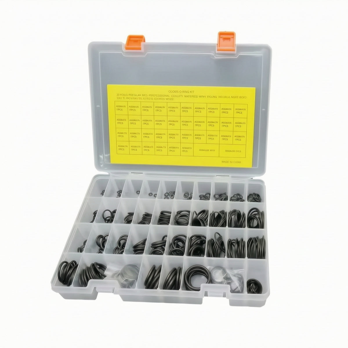 O Seal Kit Case Transparent Compartment Box with Dividers Portable for Plumbers, Mechanics, Plumbing Repair, Workshop