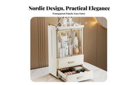 Clear Cosmetic Case with Drawers Large Capacity Makeup Organizer long-lasting
