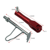Telescoping Adjustable Side Stand High Strength Kickstand with Adjustable Height Easy to Install Motorcycle Kickstand with Spring Heavy Duty for Garage