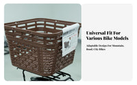 Large Capacity Rear Bike Basket Rust-Resistant Plastic Cycle Basket Easy Installation for Commuting