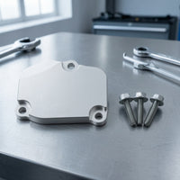 Timing Chain Tensioner Cover Plate Billet Aluminum Tensioner Cover Plate with Screws Engine Part Accurate-Fit Machined