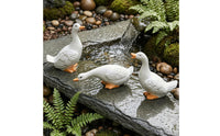 3 Pieces Realistic Feather Detail Duck Figurine Mixed Poses Garden Duck Ornament for Water Feature