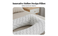 Pressure Relief Design Pillow with Ear Hole Breathable Material Ear Piercing Pillow Skin-Friendly for Earphone Users, Sleeping, Napping