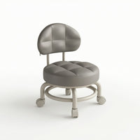 Ergonomic Rolling Stool with Backrest Comfortable Low Stool with Backrest Portable Furniture Long-Lasting for Entryway