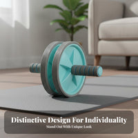 Twin Wheel Abdominal Wheel Silent Function Abdominal Wheel Fitness Equipment Even Rolling Portable Design for Beginners