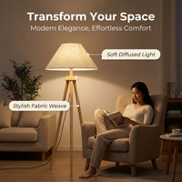 Lampshade for Table Lamps with Foldable Grid Linen Material, Bedroom for Bedside and Home Decor, Glare-Reducing Light Shade