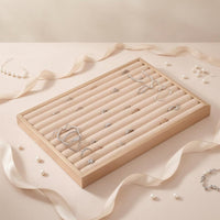 Velvet Jewelry Tray Shallow Rectangular Jewelry Tray Accessory Organizer Scratch Protection Storage Elegant Appearance