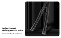 Textured Handles Spring-Loaded Grip Bar Black Resistance Training Bar