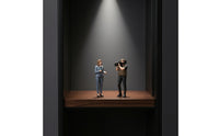 2 Pieces Reporter and Cameraman Figure Set Resin Reporter and Cameraman Figures Realistic Miniature Scene with Figures for Collectors, Display Shelves