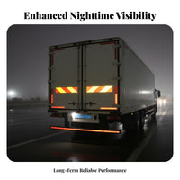 Weatherproof Truck Tail Reflector Board Weather-Resistant Journey Ing Unit Reflective Sticker for Fleet Managers, Journey Ing Unit S