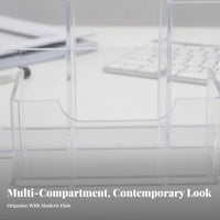 Desktop Organizer with Card Holder Large Capacity for Office, Vanity, Students