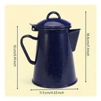 Coffee Pot with Lid Speckled Coffee Pot Glossy Teapot for Camping