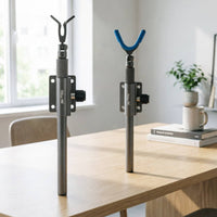 2 Pieces Adjustable Metal Fishing Rod Stand Locking Knob Telescoping Rod Support