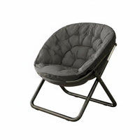 Foldable Design Tufted Moon Chair Space-Saving Folding Padded Chair Comfortable Padding Portable Seating Oversized Comfort for Students, Young Adults, Gamers, Dorm Room, Balcony, Reading Nook, Small Areas