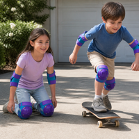 Kids' Protective Gear Set for Skateboarding, Roller Skating, and Cycling - Knee and Elbow Pads