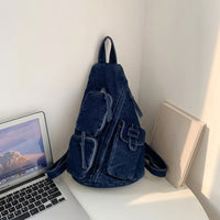 Travel Bag for Daily Use with Polyester Lining, Versatile Shoulder Bag and Crossbody Style, Canvas Backpack for Women, Medium Soft Chest Bag