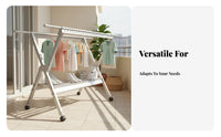 Space-Saving Design Foldable Clothes Drying Rack Portable Collapsible Laundry Drying Rack Indoor & Outdoor Use Collapsible Garment Airer Heavy Duty for Apartment Dwellers, Homeowners, Balcony, Indoors, Small Areas, Outdoors