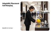 Yellow Mirror sphere Shiny Finish Hanging decoration bright Color for Shopping Mall