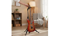 Padded Protection Gravity Lock Guitar Stand Height Adjustable Vertical Floor Guitar Holder Foldable Design Universal Instrument Stand for Stage Performance