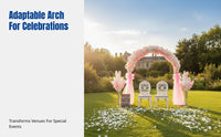 Floral Wedding Arch, Silk Flower Gate, Decorative Frame for Event, Shop Opening, Party Arrangement