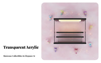 Acrylic Figurine Cabinet High-Clearness View Acrylic Figure Showcase Lighted Display Cabinet Universal Serial Bus
