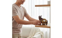 3 Pieces Thai Elephant Statue Set Ideal Housewarming Gift Resin Elephant Decor Craftsmanship Table Ornament for Feng Shui, Office Desk