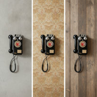 Vintage Telephone Decor Compact Retro Wall-Mounted Telephone Prop Artistic Geometric Antique for Photography Studio