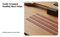6 Pieces High-Temperature Calcined Abrasive Fret Dressing Sandpaper Kit Guitar Fret Polishing Sandpaper for DIY Hobbyists, Home Workshop