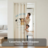 Fabric Partition Screen Heat Insulating Doormanner Curtain Easy Installation