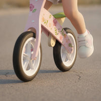 Wooden Balance Bike Low Low-Step Wooden Learning Bike Compact Balance Toy for Young Children, Kids, Park, Backyard