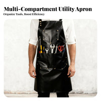 Oil-Proof Waterproof Bib Apron with Pockets Stain Resistant Waterproof Bib Apron Adjustable Straps for Baristas, Men, Cafe, Garden, Workshop