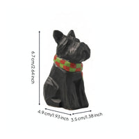 Miniature Hand-Carved Wooden Schnauzer Figurine Handmade Wooden Schnauzer Figurine Collectible Carved Dog Statue Rustic for Collectors